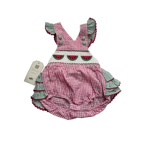 LIL CACTUS Other - NWT Lil Cactus Girls Smocked Watermelon Bubble size 3-6 months